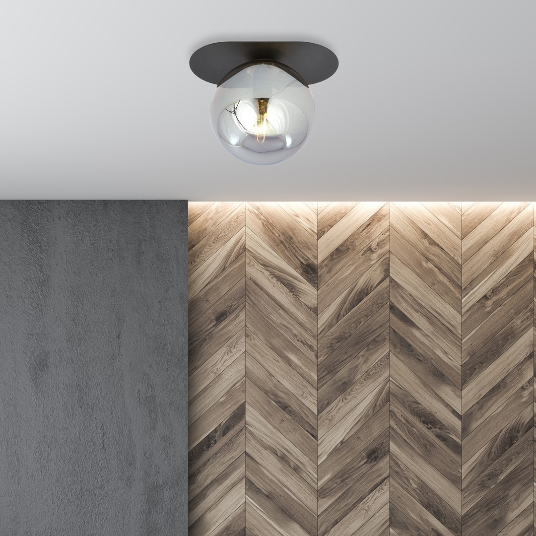 Plafondlamp Treekund Zwart Ø14 cm - Afbeelding 3