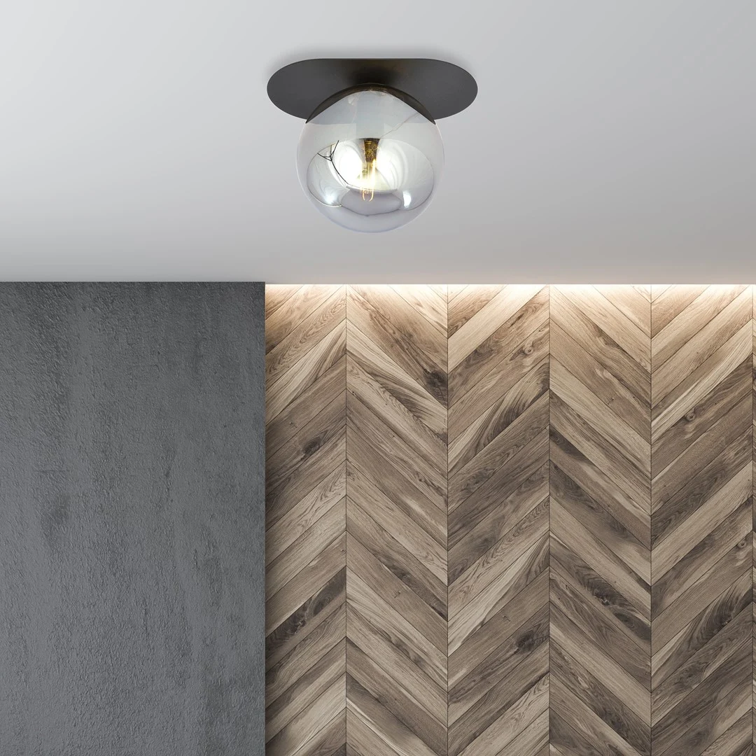 Plafondlamp Treekund Zwart Ø14 cm - Afbeelding 3