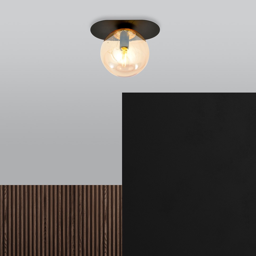Plafondlamp Jeerone Zwart Ø14 cm - Afbeelding 3