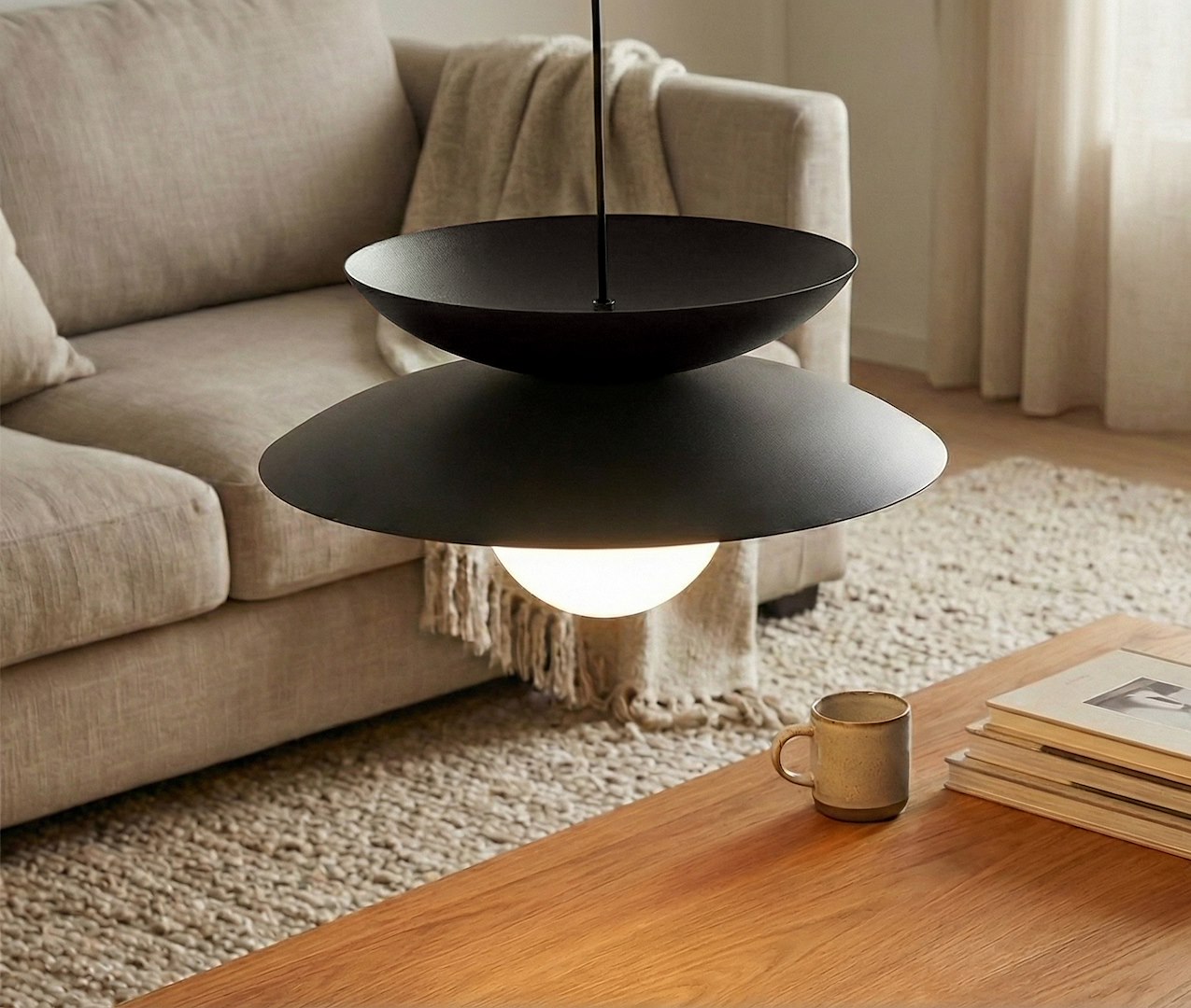 Hanglamp Lieskan Zwart Ø10 cm - Afbeelding 3