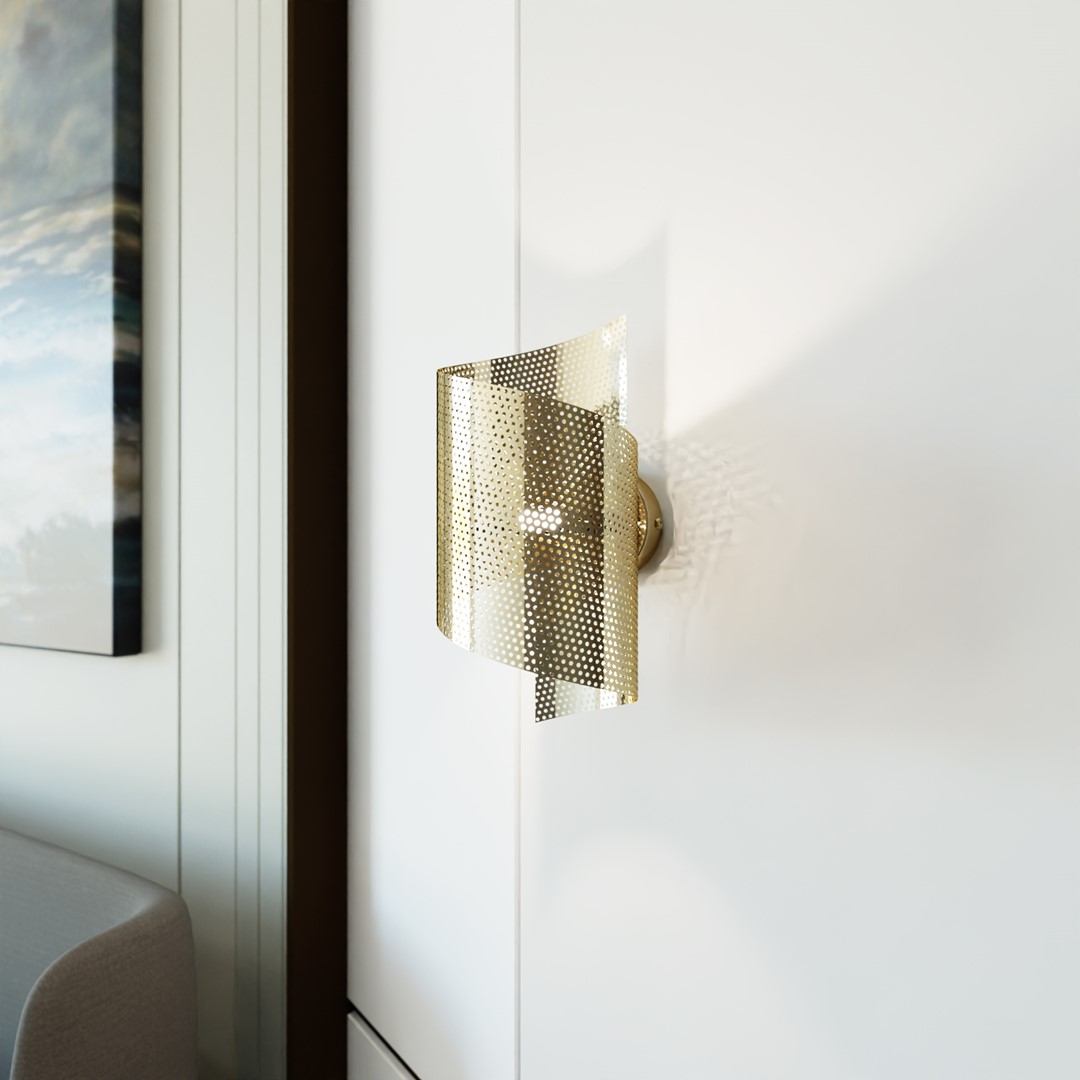Wandlamp Breilek Goud - Afbeelding 3