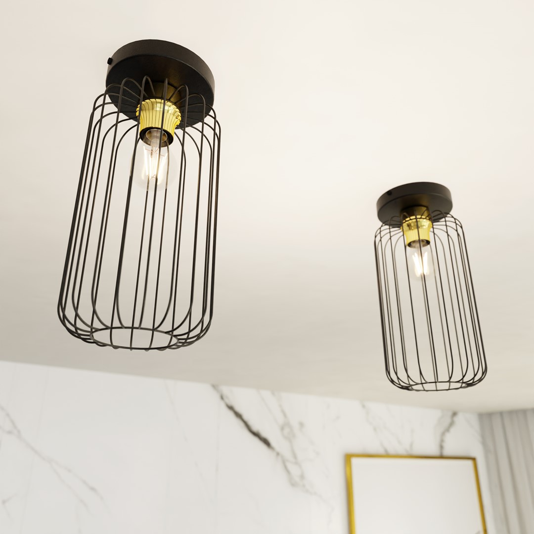 Plafondlamp Greilek Zwart Ø16 cm - Afbeelding 3