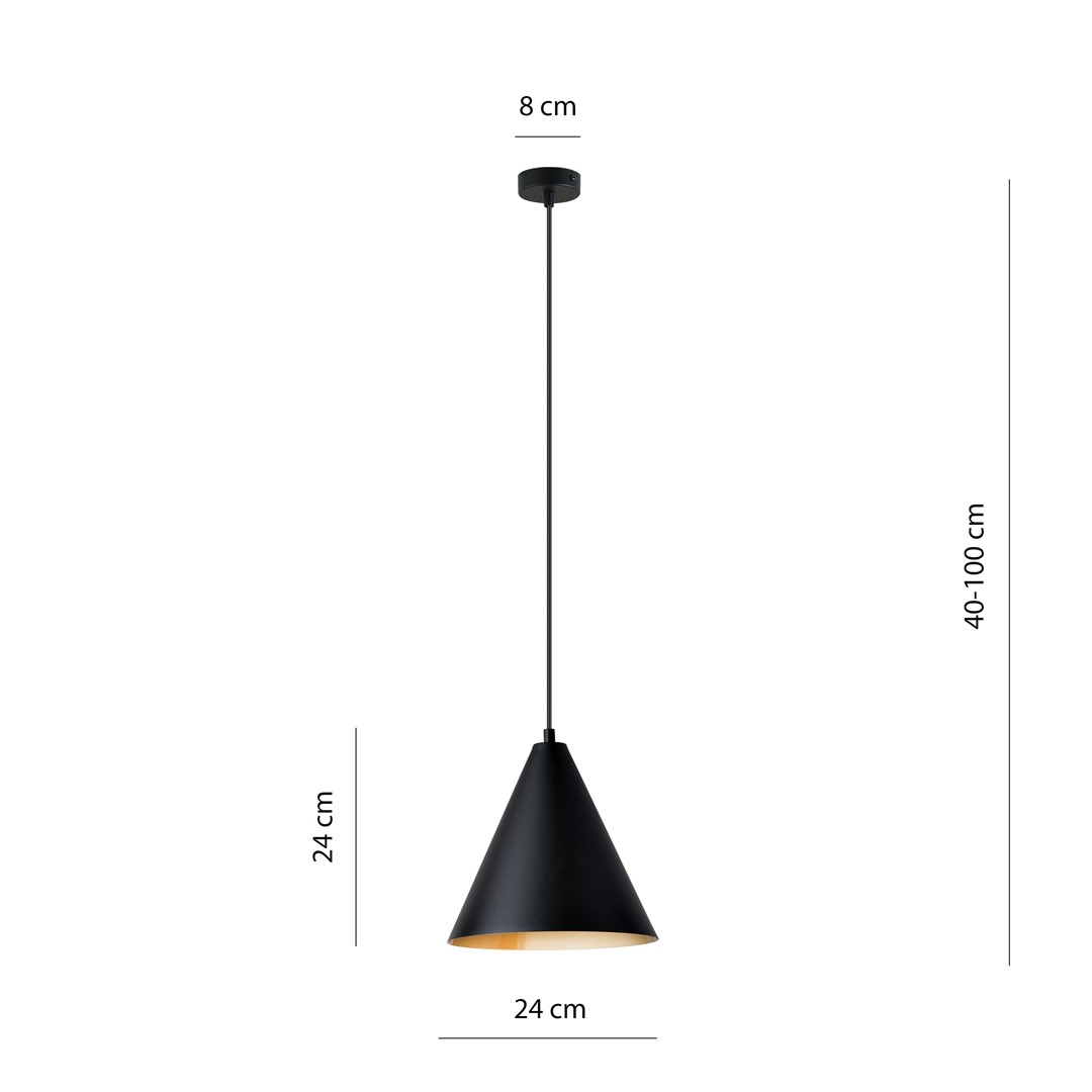 Hanglamp Zundik Zwart Ø23,5 cm - Afbeelding 3
