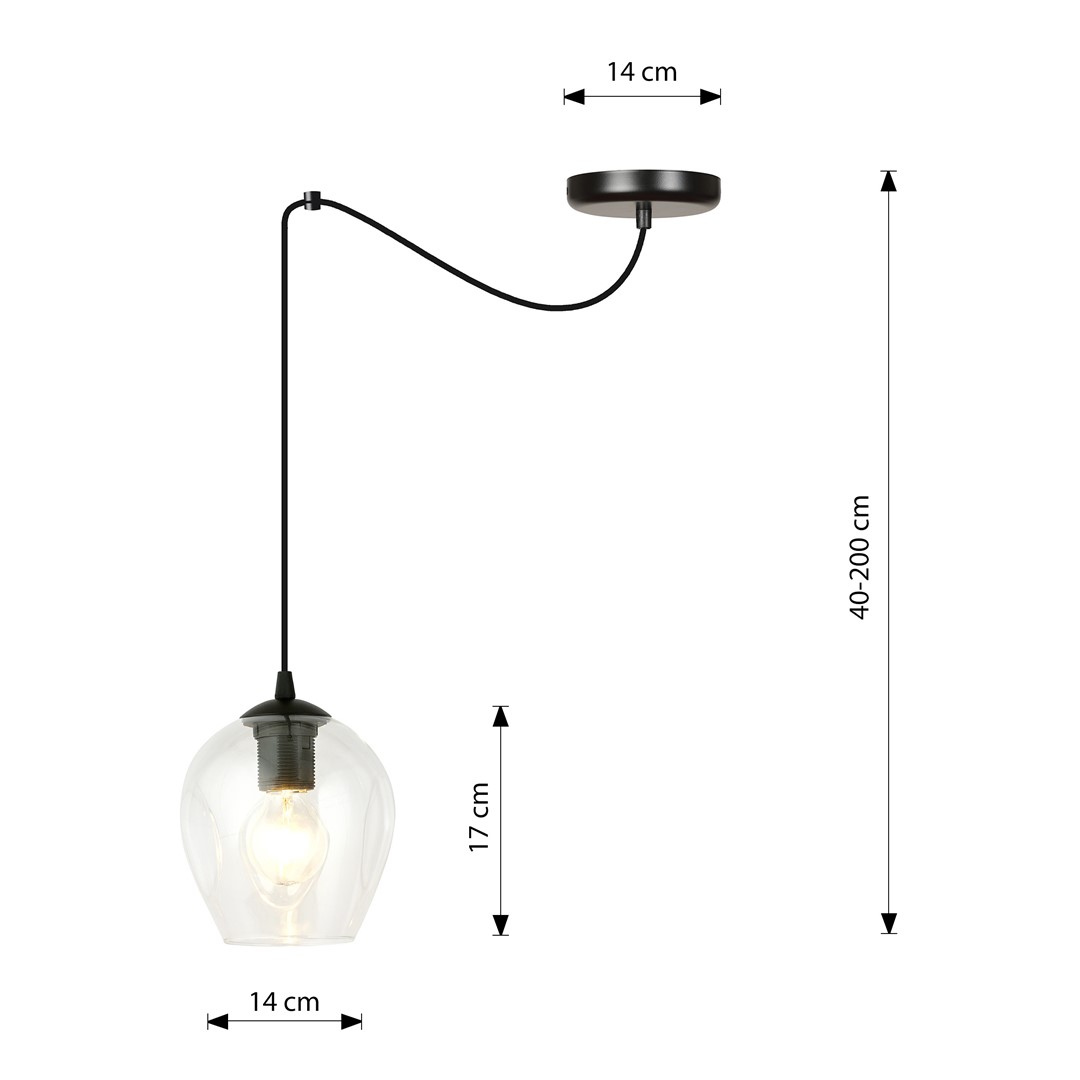 Hanglamp Boskura Zwart Ø14 cm - Afbeelding 3