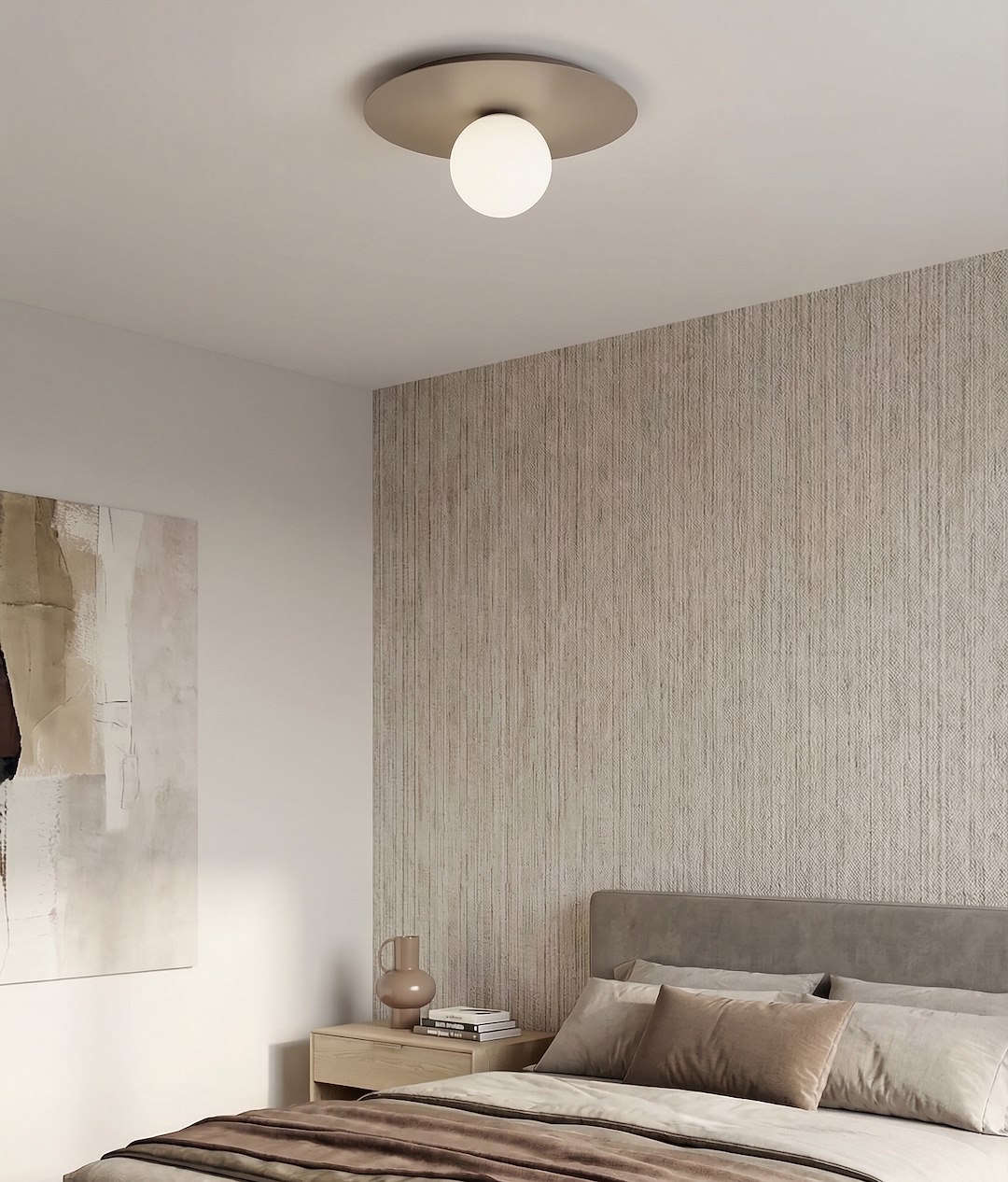 Plafondlamp Maren Beige Ø14 cm - Afbeelding 3