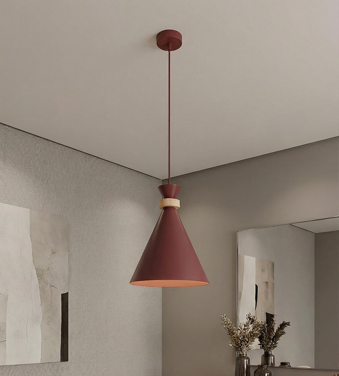 Hanglamp Baarne Bordeaux - Afbeelding 3