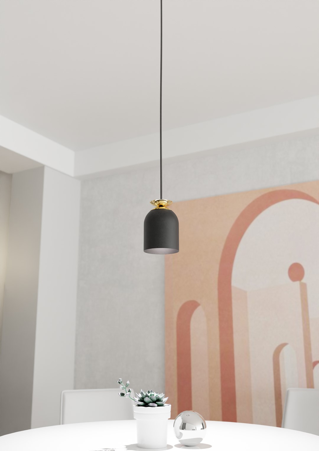 Hanglamp Nottingham Zwart Ø11 cm - Afbeelding 3
