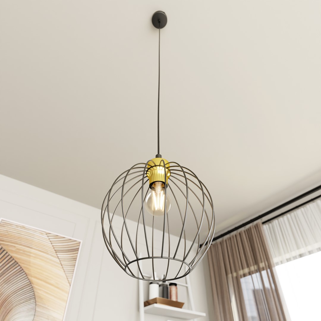 Hanglamp Klessano Zwart Ø24 cm - Afbeelding 3