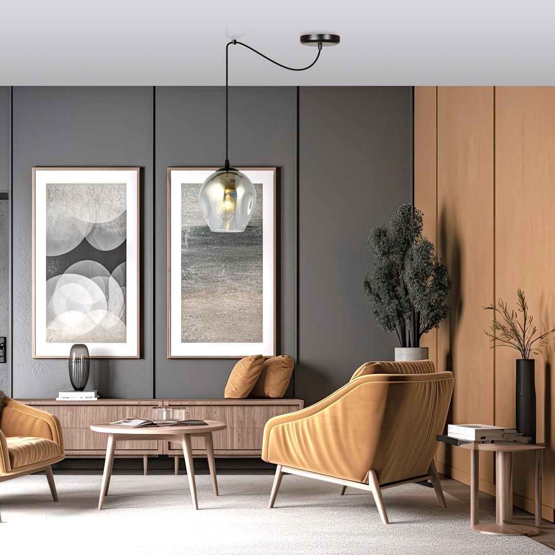 Hanglamp Veindak Zwart Ø14 cm - Afbeelding 4