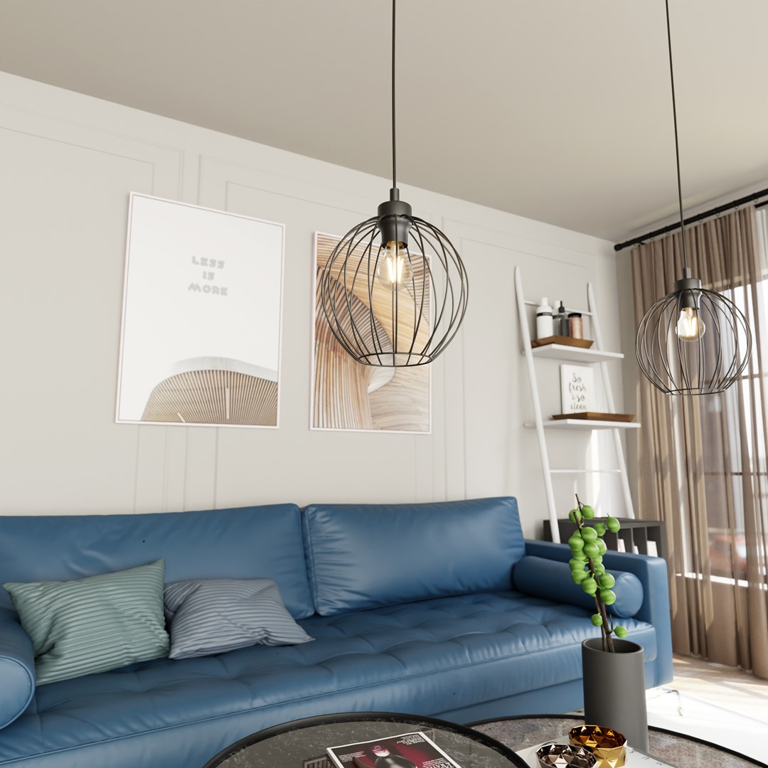 Hanglamp Deilora Zwart Ø24 cm - Afbeelding 4