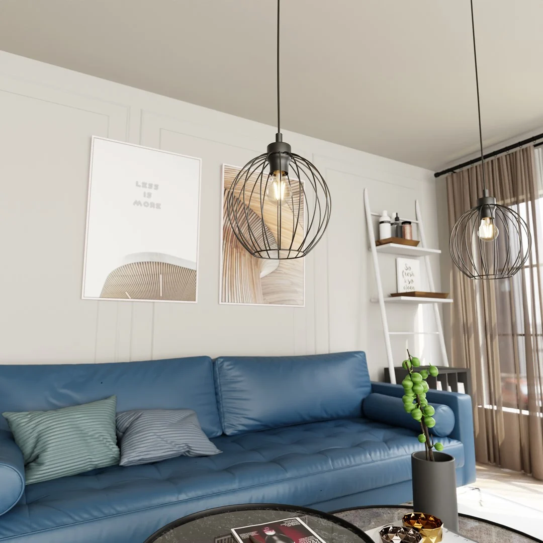 Hanglamp Deilora Zwart Ø24 cm - Afbeelding 4