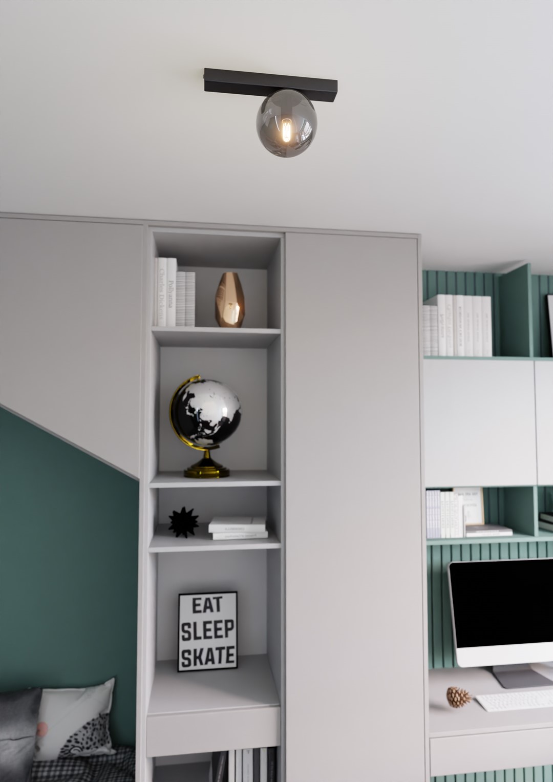 Plafondlamp Proorren Zwart Ø14 cm - Afbeelding 4