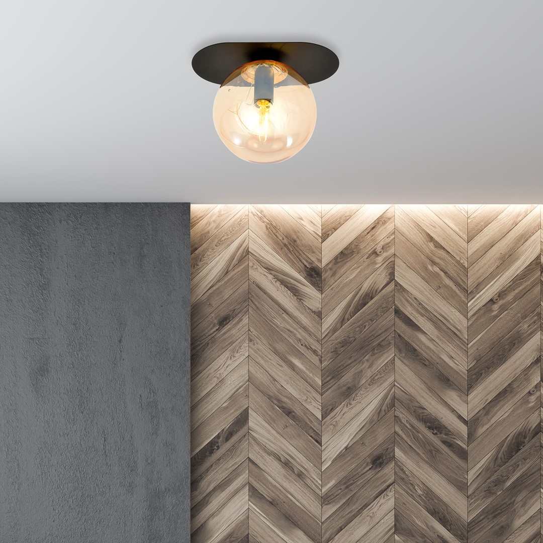 Plafondlamp Jeerone Zwart Ø14 cm - Afbeelding 4
