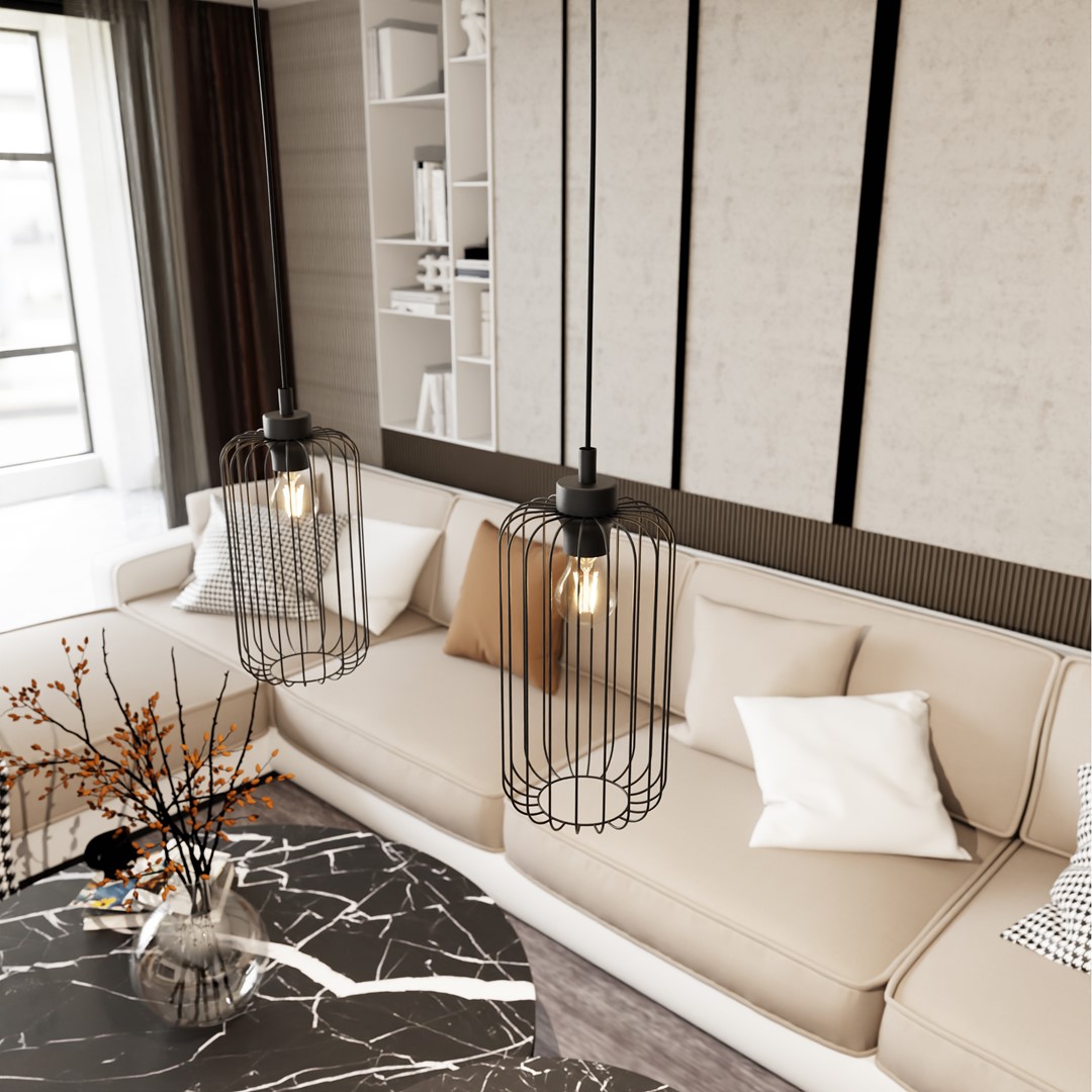 Hanglamp Thorn Zwart Ø16 cm - Afbeelding 4