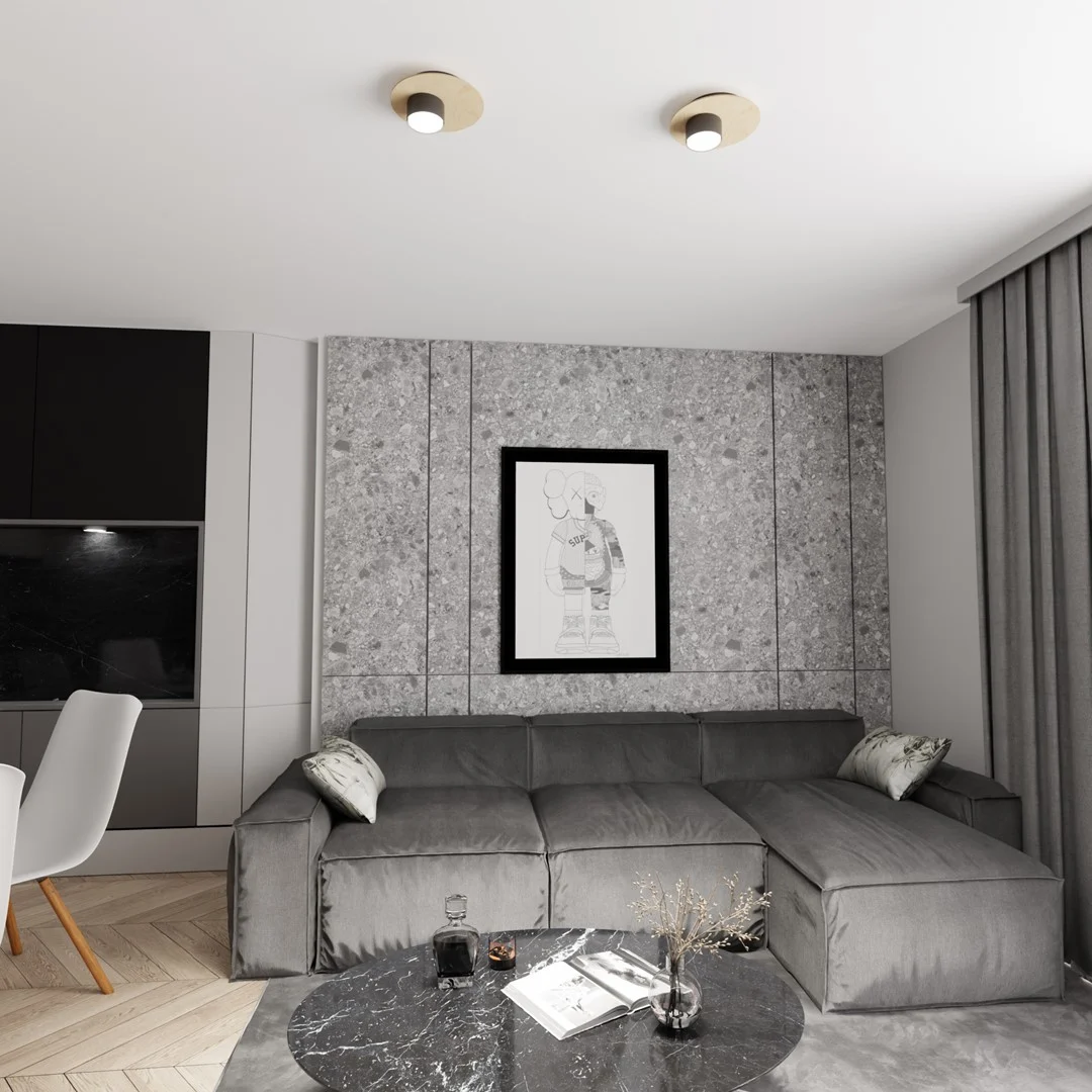 Plafondlamp Rusena Zwart - Afbeelding 4
