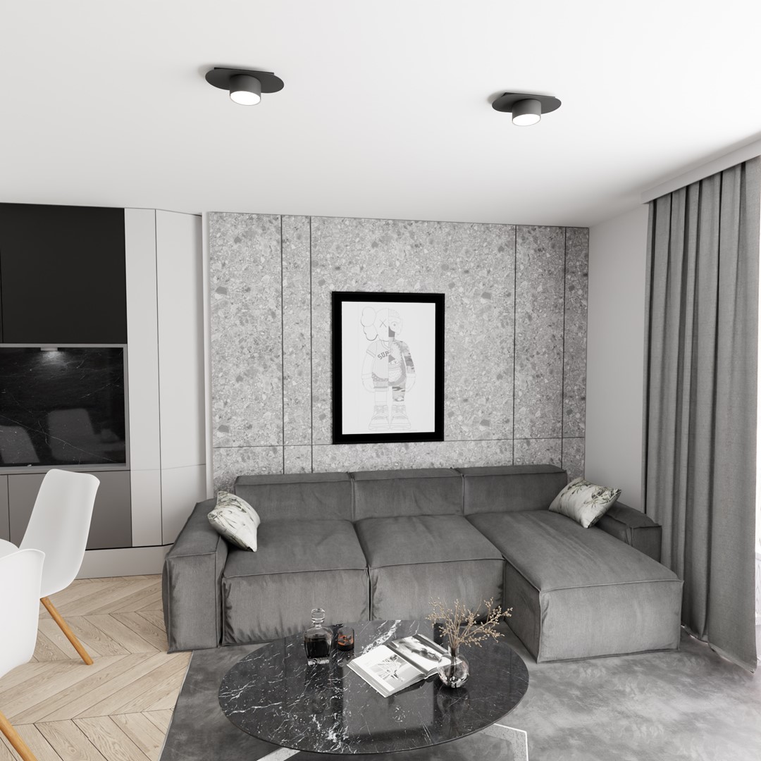 Plafondlamp Caundis Zwart - Afbeelding 4