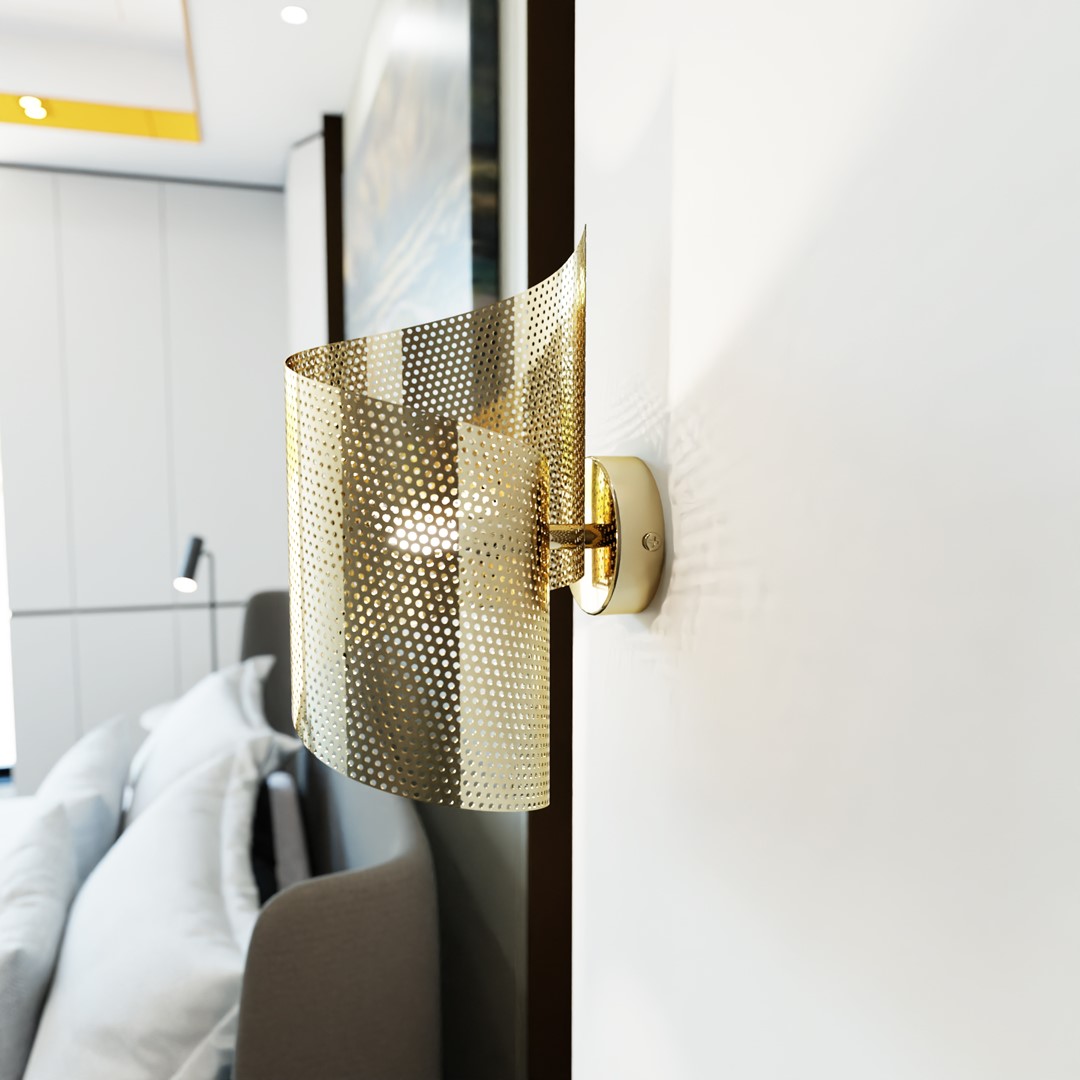 Wandlamp Breilek Goud - Afbeelding 4