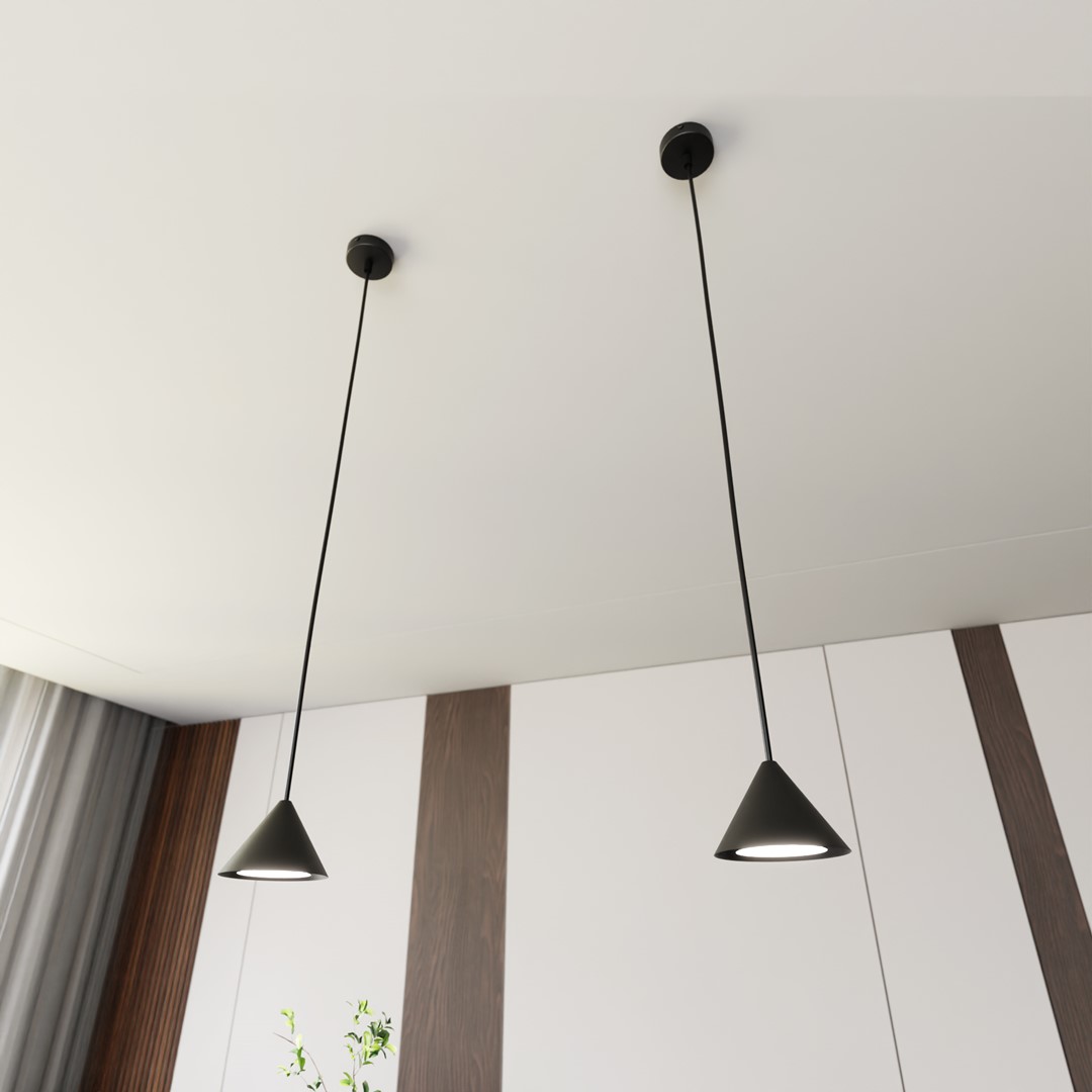 Hanglamp Baummik Zwart Ø8 cm - Afbeelding 4