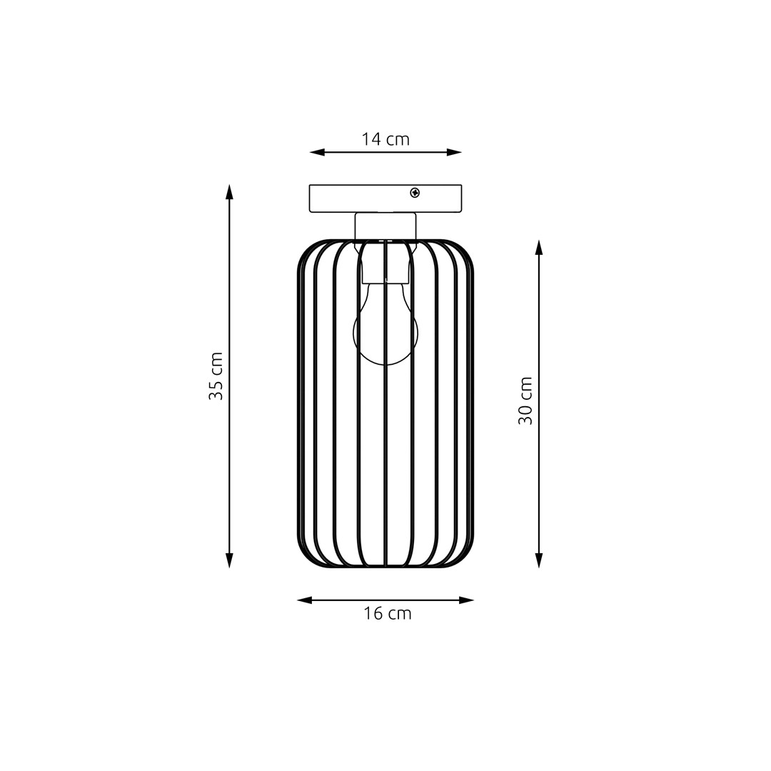 Plafondlamp Greilek Zwart Ø16 cm - Afbeelding 4