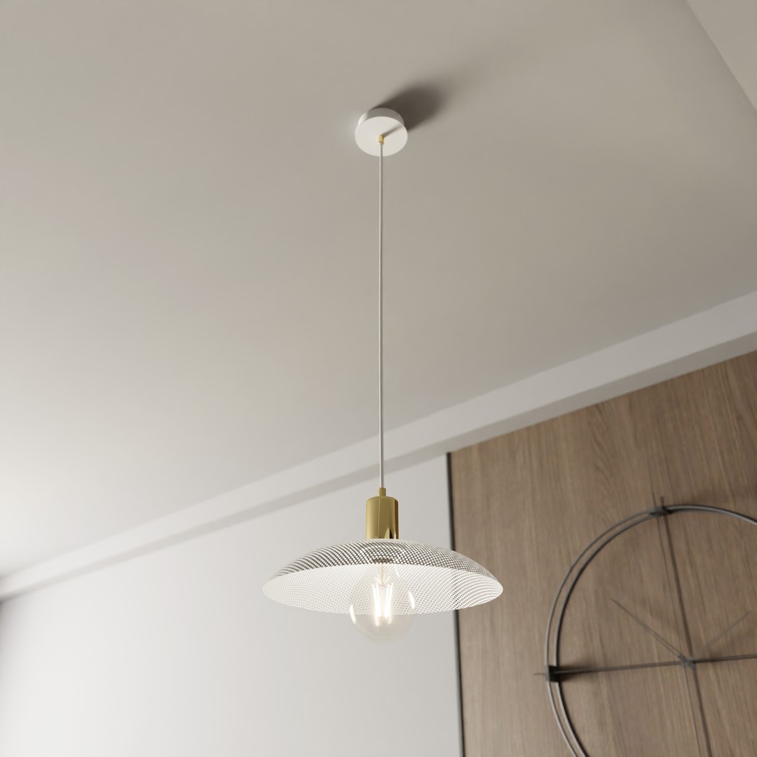 Kroonluchter Skassel Wit Ø30 cm - Afbeelding 4