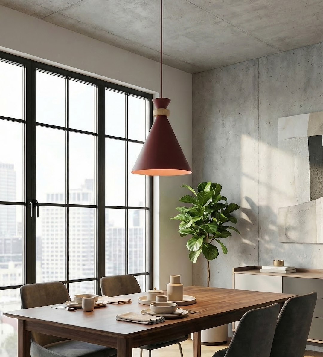 Hanglamp Baarne Bordeaux - Afbeelding 4