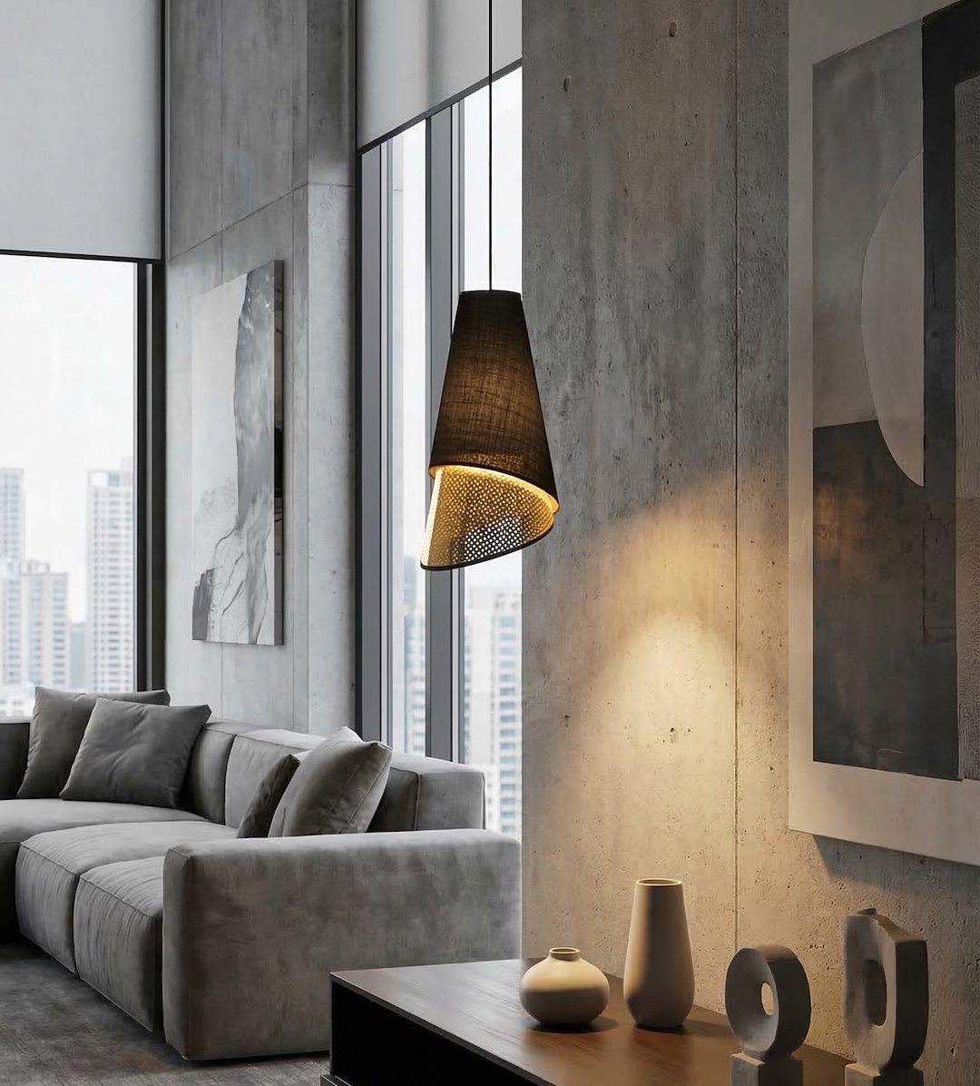 Hanglamp Flomen Zwart Ø20 cm - Afbeelding 4