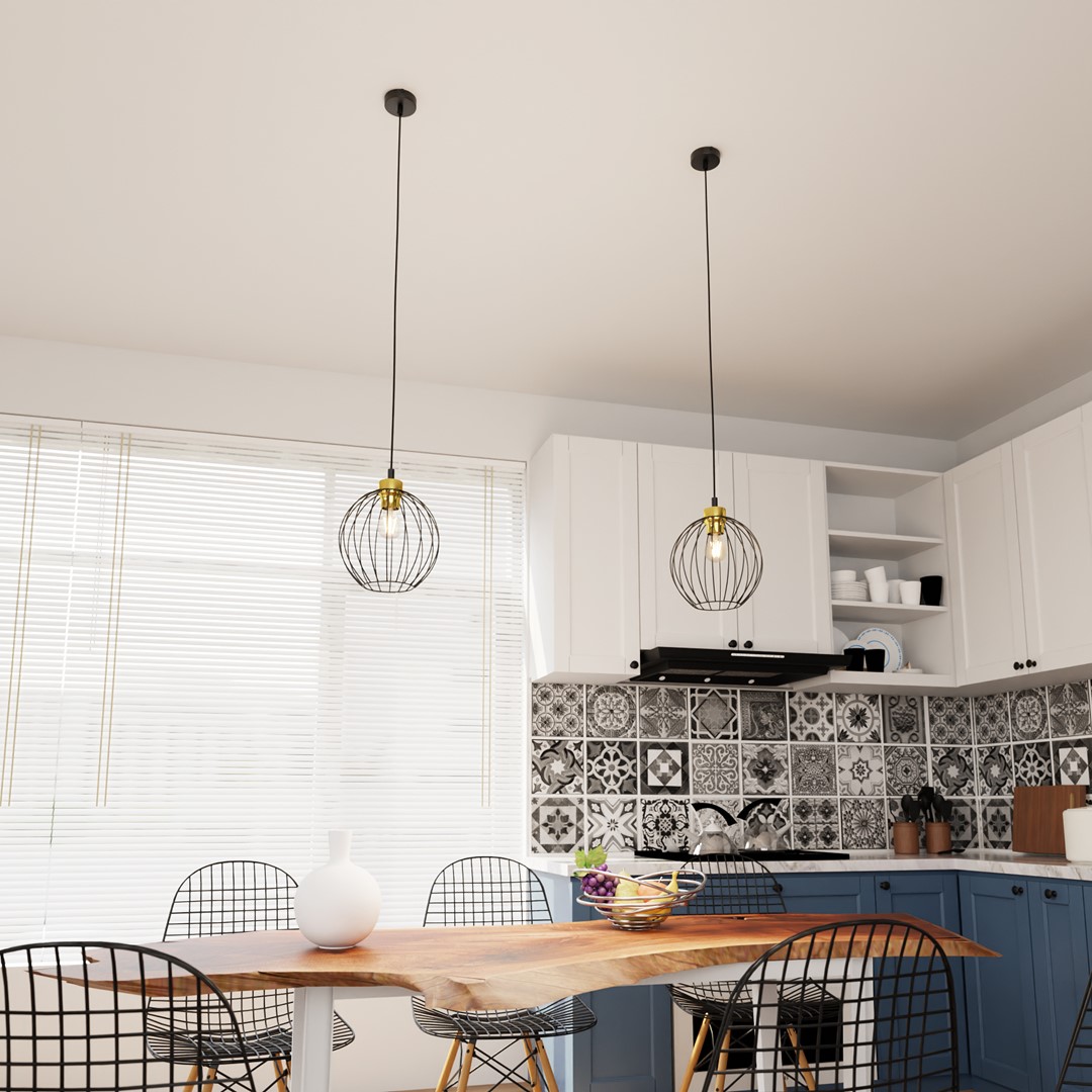 Hanglamp Klessano Zwart Ø24 cm - Afbeelding 4