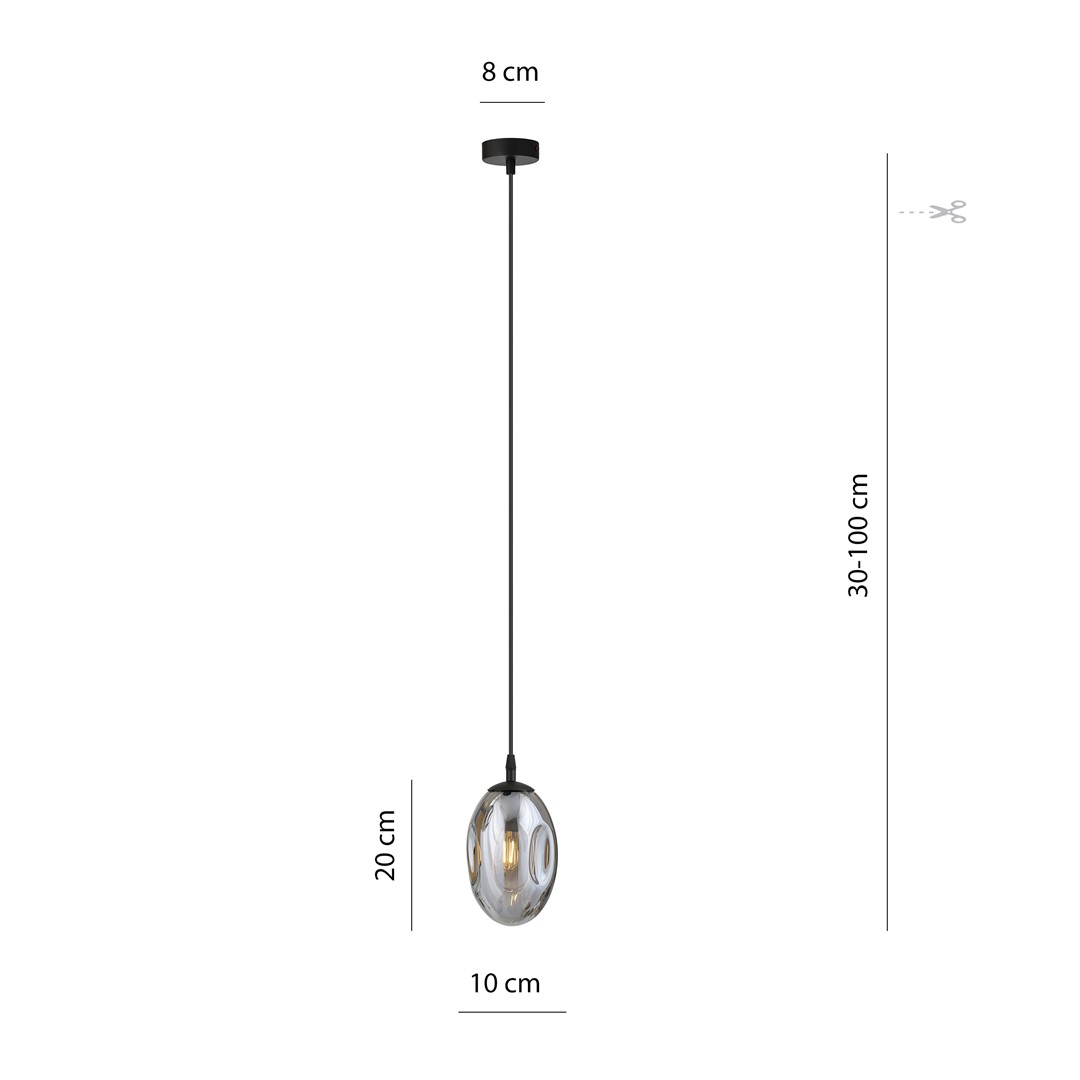 Hanglamp Duke Zwart Ø12 cm - Afbeelding 5