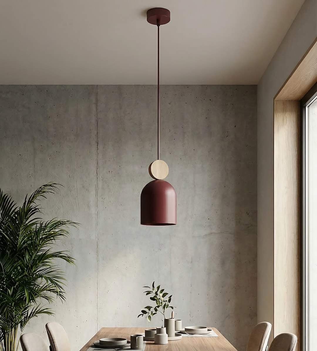 Hanglamp Nadund Bordeaux - Afbeelding 5