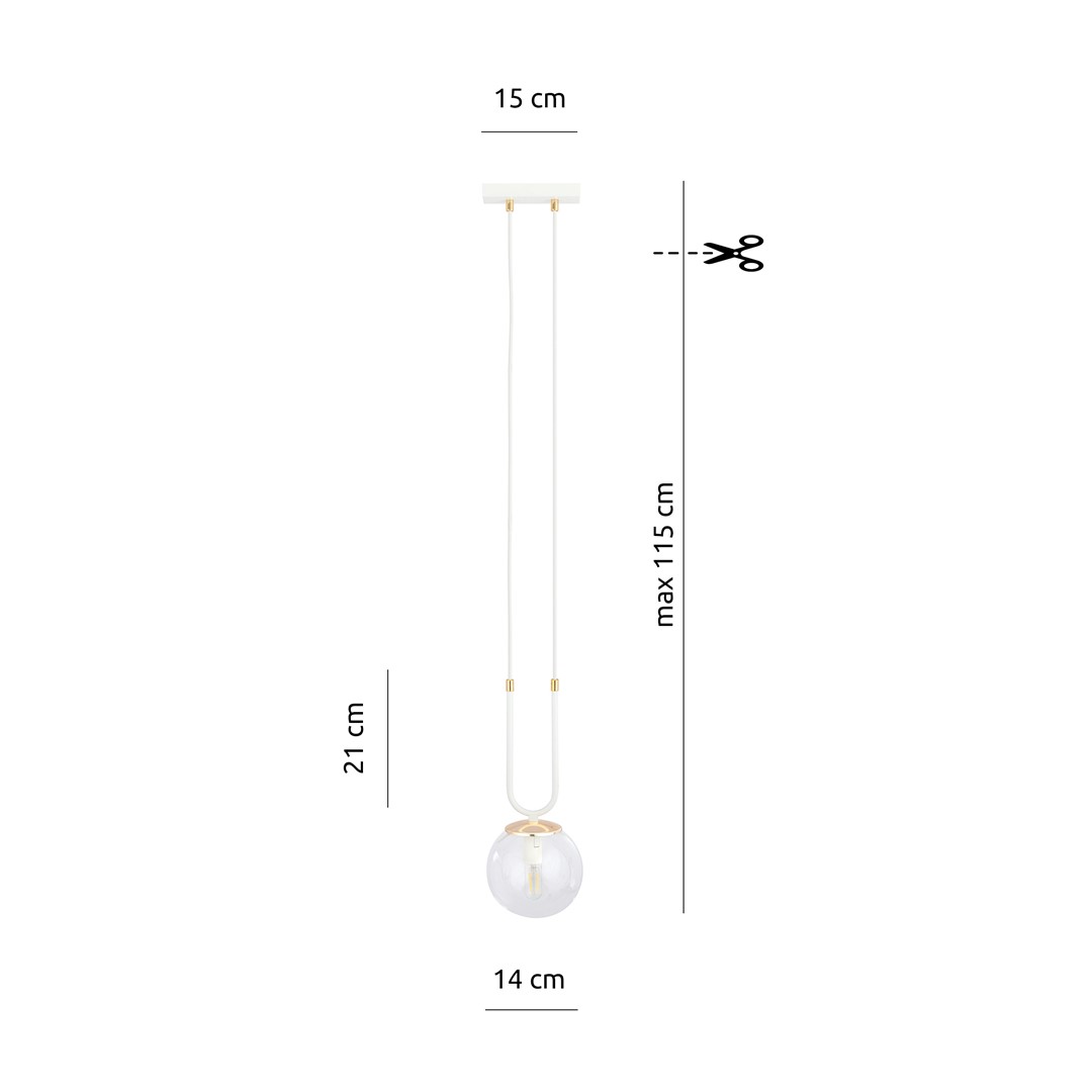 Hanglamp Seentol Wit Ø14 cm - Afbeelding 5