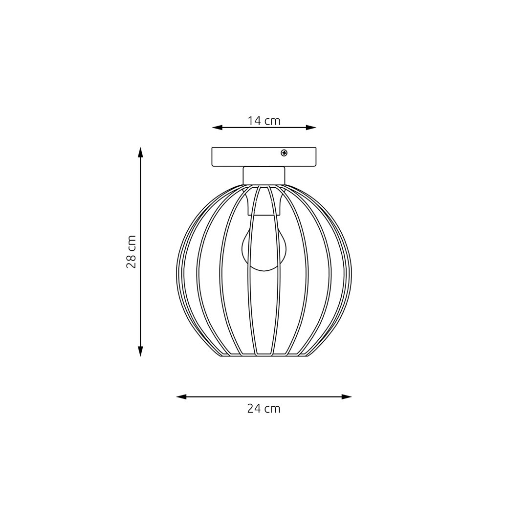Plafondlamp Seiskar Zwart Ø24 cm - Afbeelding 5