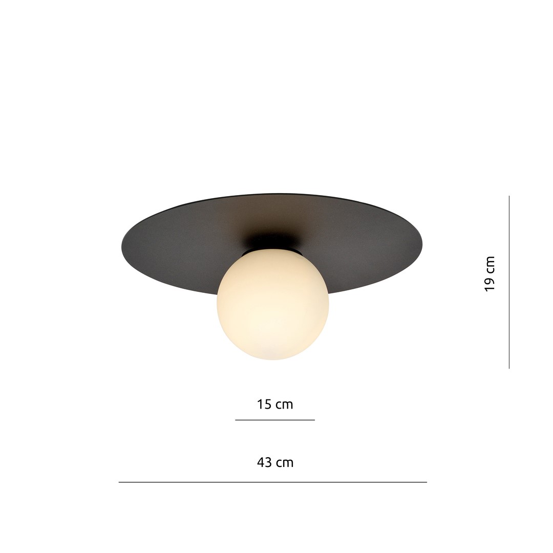 Plafondlamp Broovira Zwart Ø15 cm - Afbeelding 5