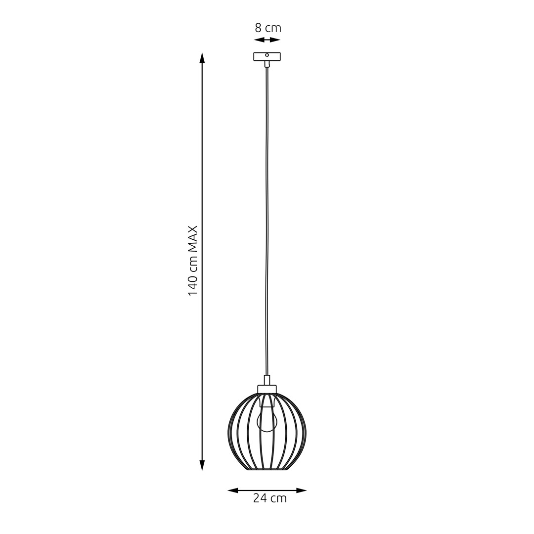 Hanglamp Klessano Zwart Ø24 cm - Afbeelding 6