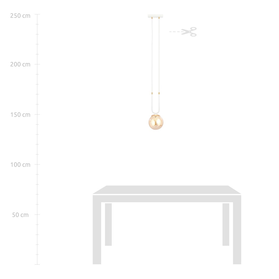 Hanglamp Gauldak Wit Ø14 cm - Afbeelding 6