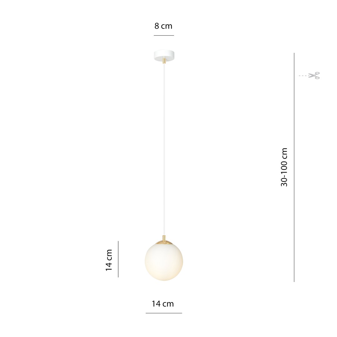 Hanglamp Gudi Wit Ø14 cm - Afbeelding 7