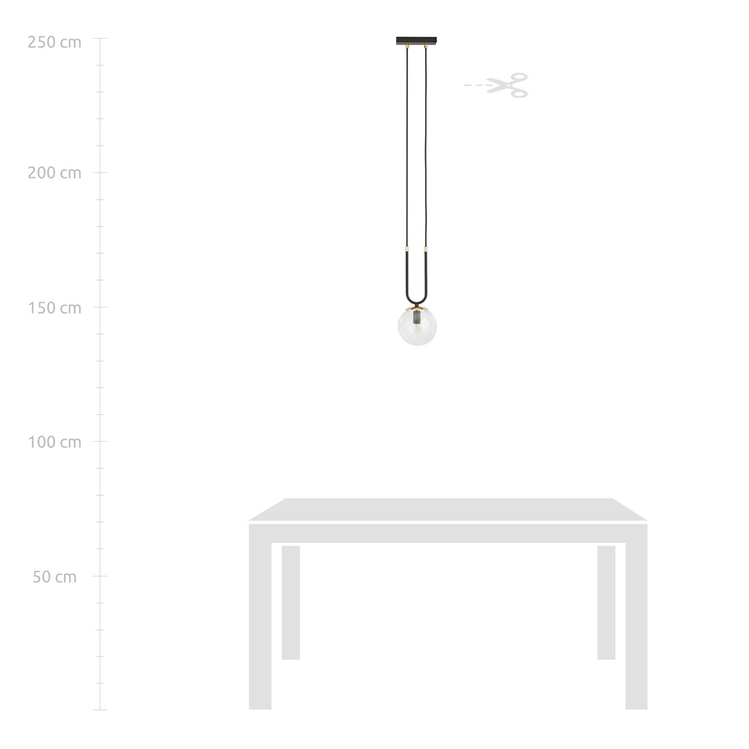 Hanglamp Naukino Zwart Ø14 cm - Afbeelding 7