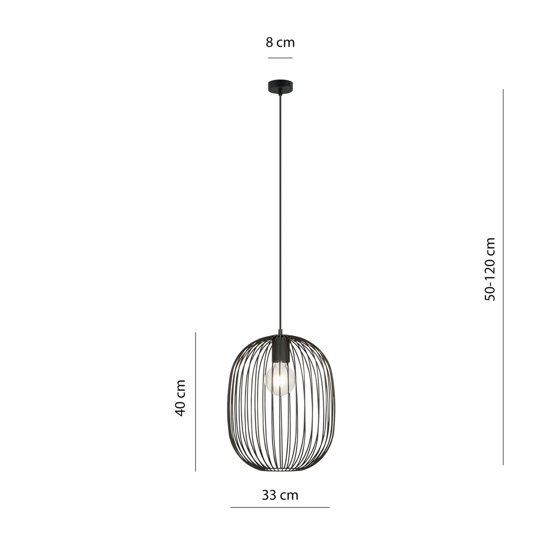 Hanglamp Sinnas Zwart Ø33 cm - Afbeelding 7