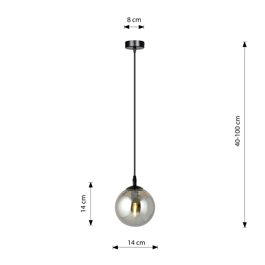 Hanglamp Hievino Zwart Ø14 cm - Afbeelding 8