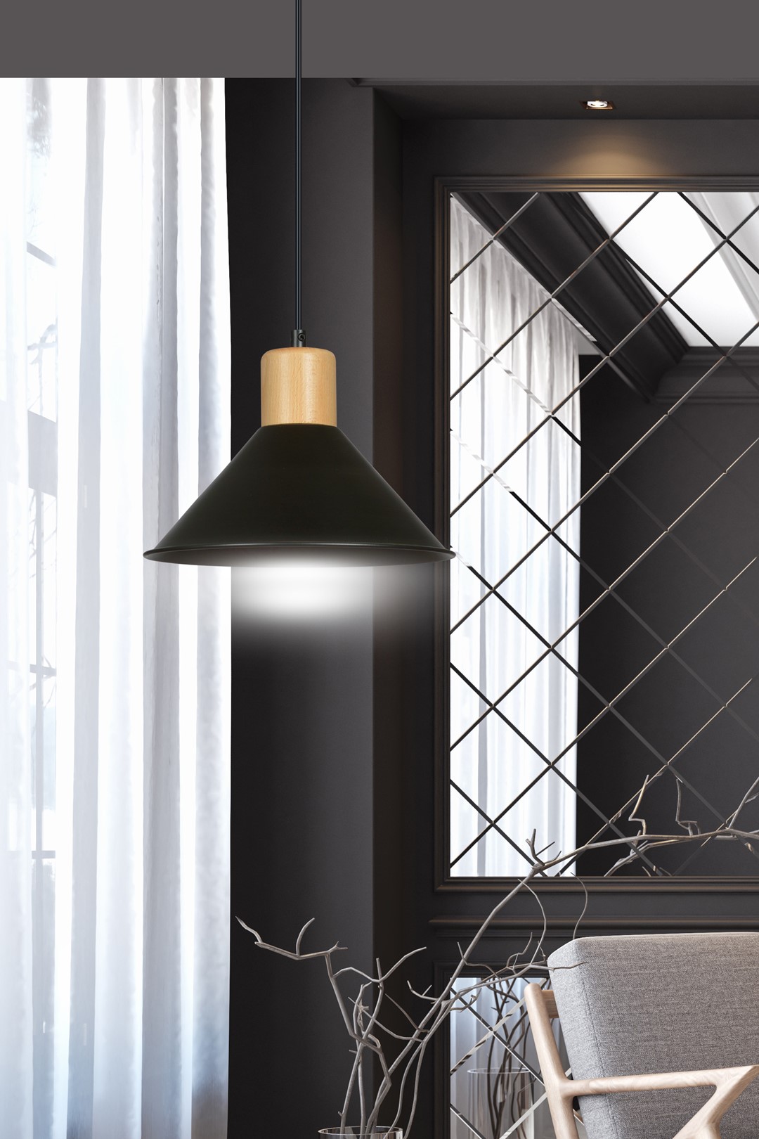Hanglamp Bologna Zwart - Afbeelding 10