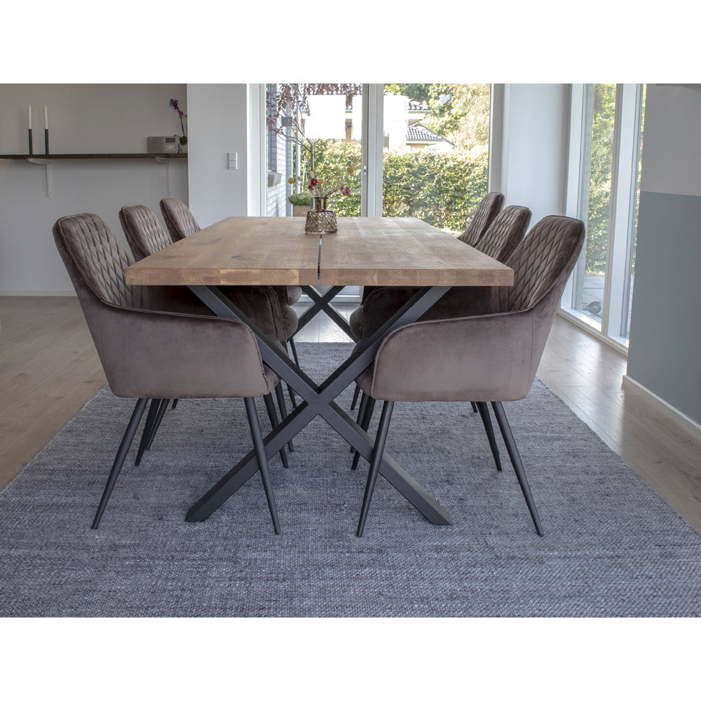 Eetkamerstoel Nereide Velvet Taupe - Set van 2 - Afbeelding 6