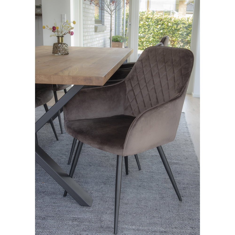Eetkamerstoel Nereide Velvet Taupe - Set van 2 - Afbeelding 8