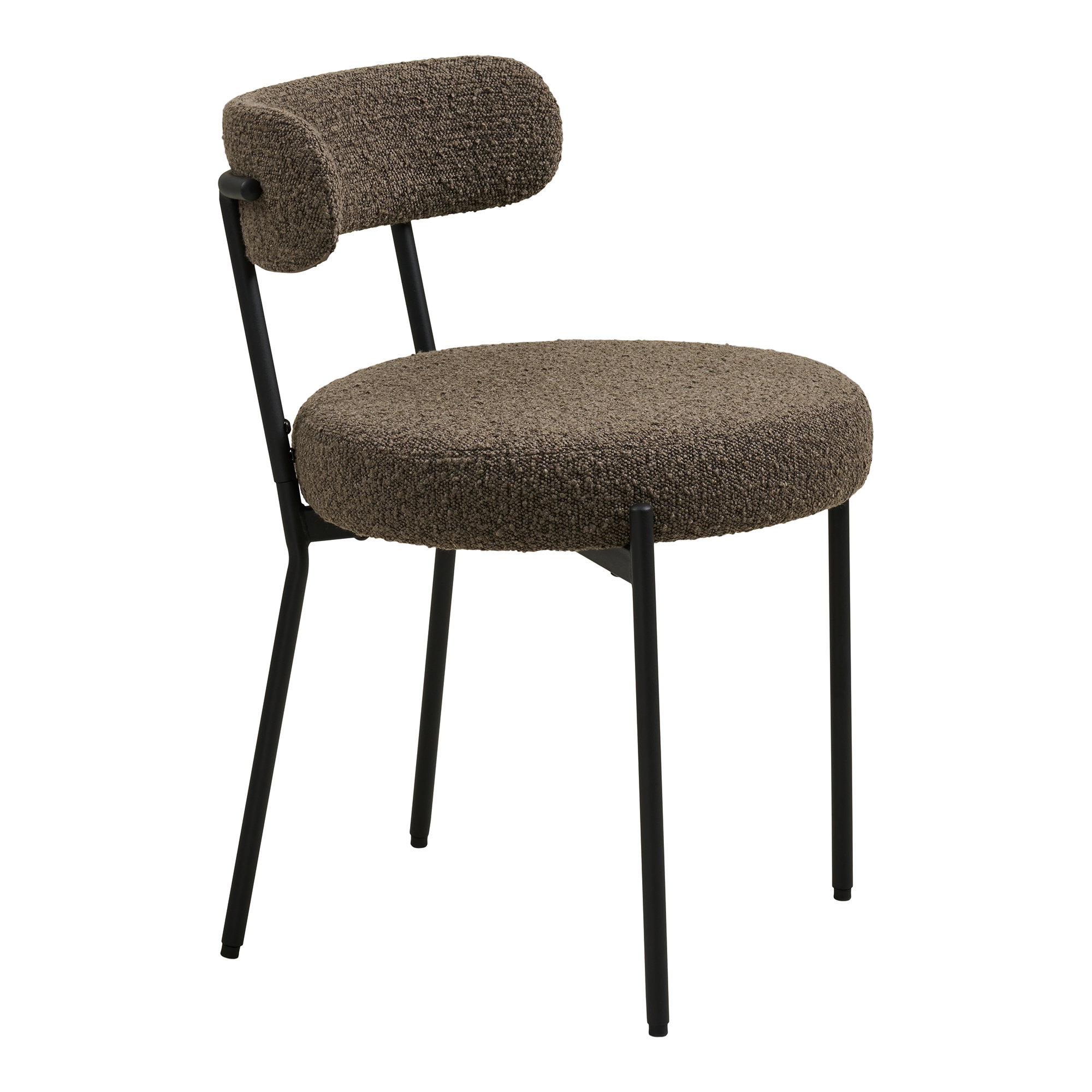 Eetkamerstoel Deessund Polyester Bruin - Set van 2 - Afbeelding 3