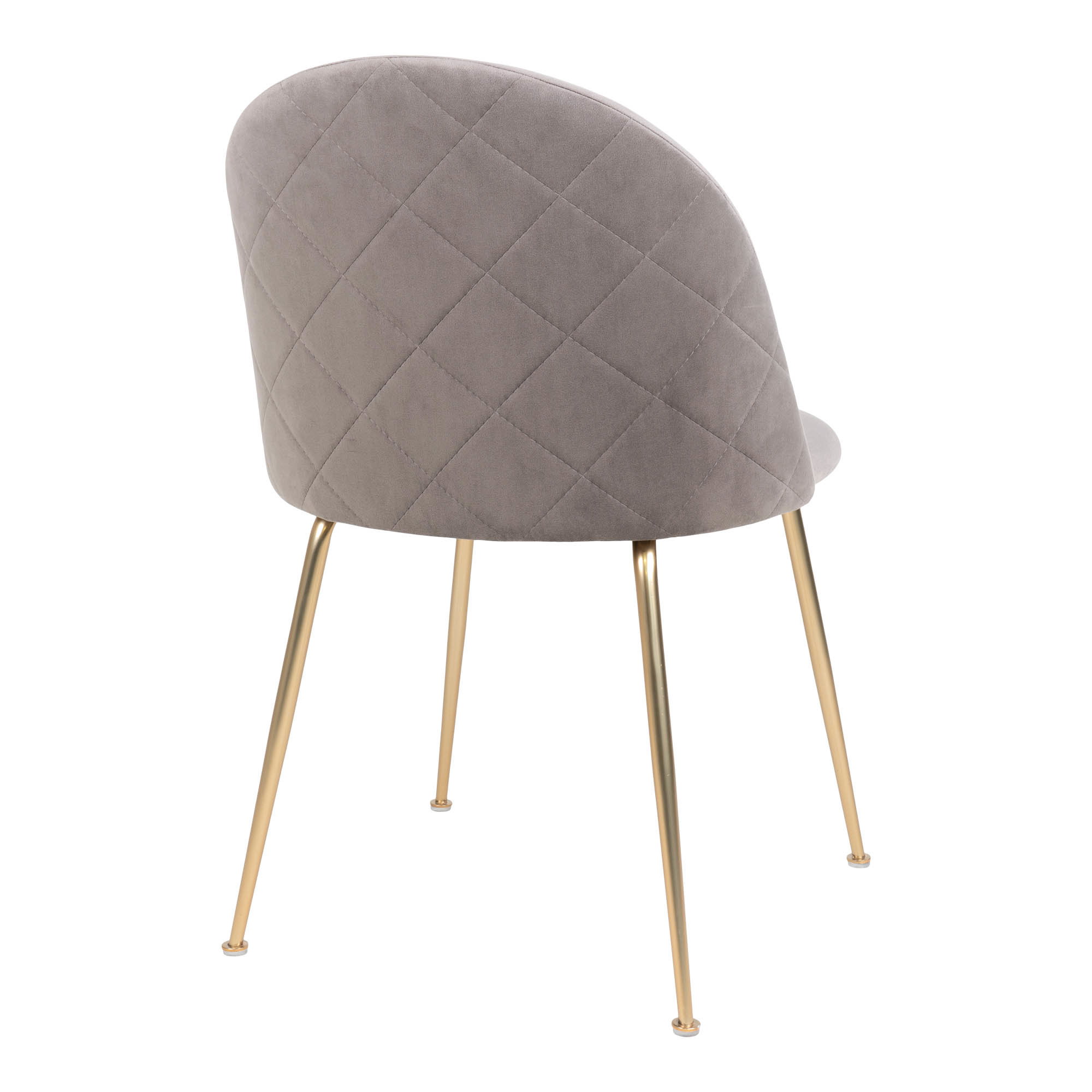 Eetkamerstoel Faultor Velvet Grijs - Set van 2 - Afbeelding 4