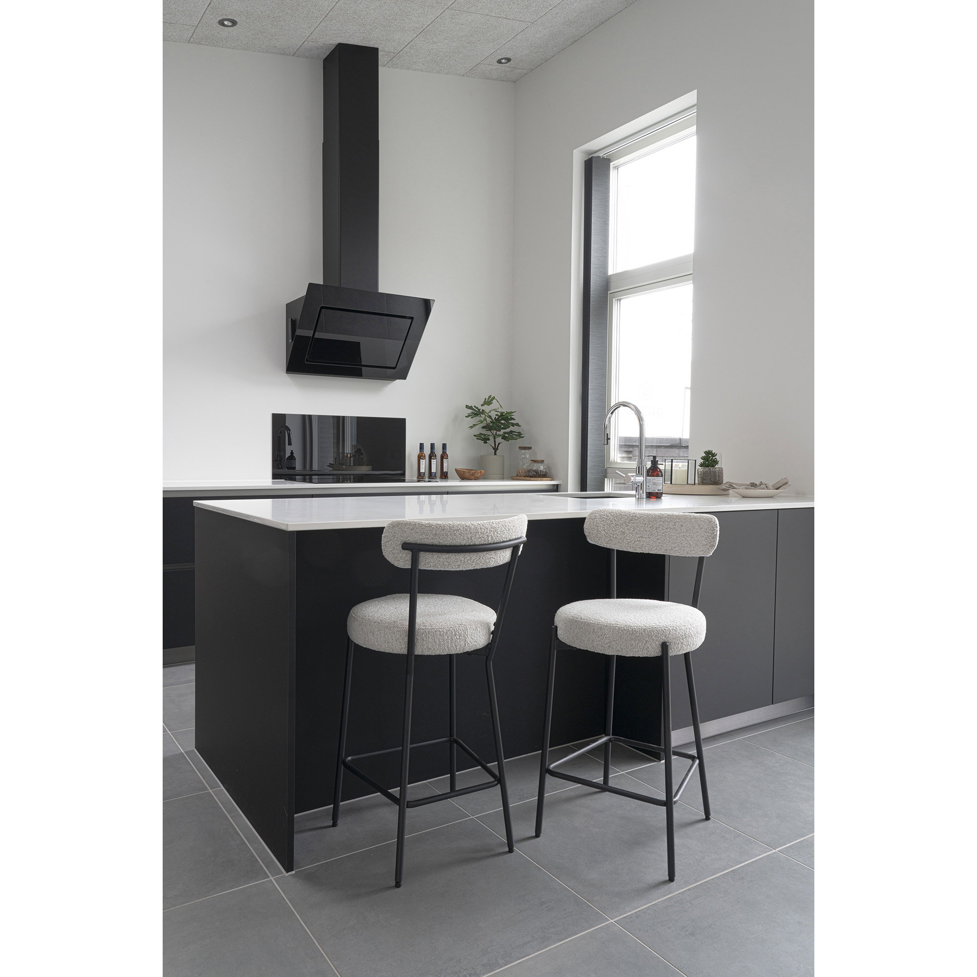 Counterstoel Jeimona Polyester Wit - Afbeelding 6