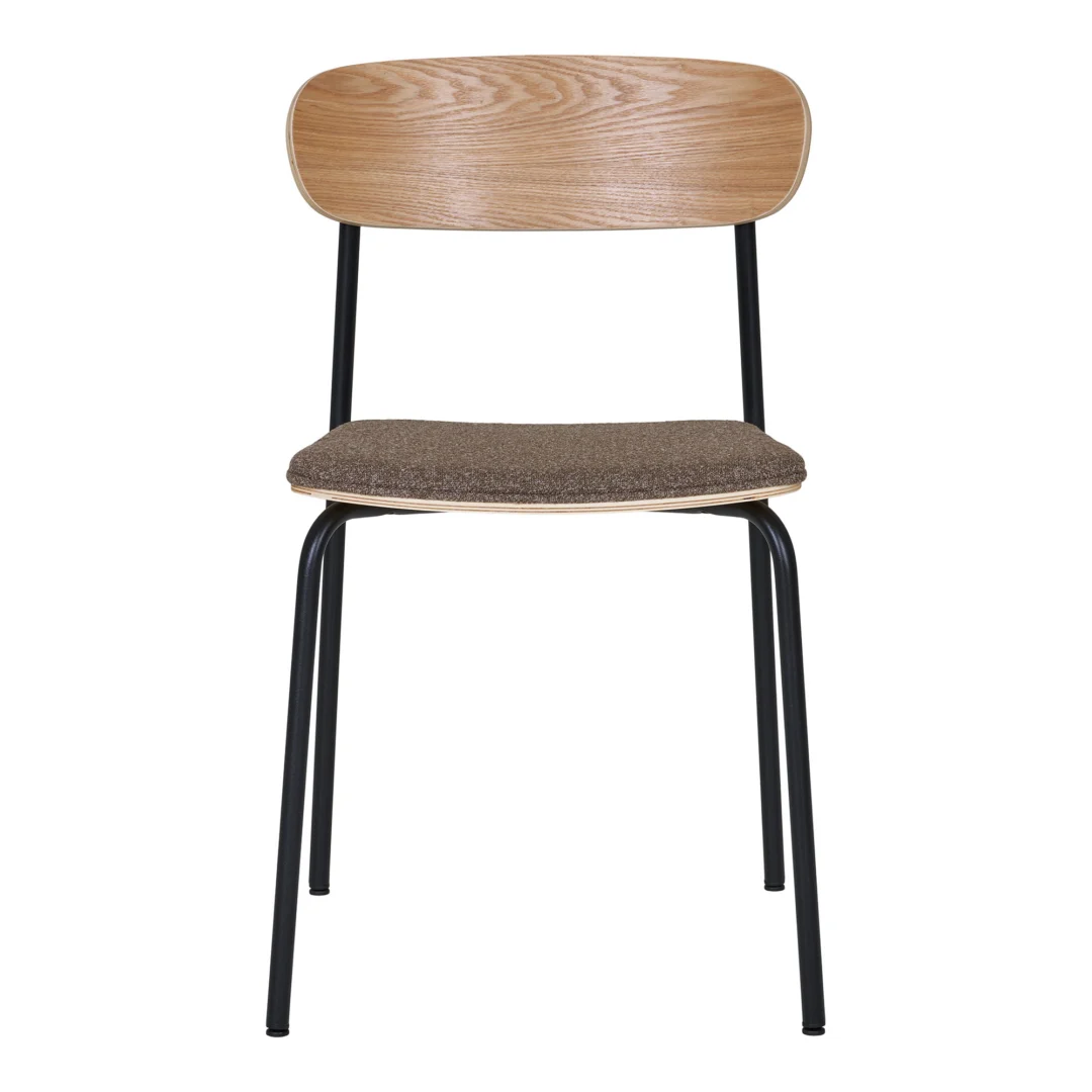 Eetkamerstoel Skellira Polyester Naturel - Set van 2 - Afbeelding 2