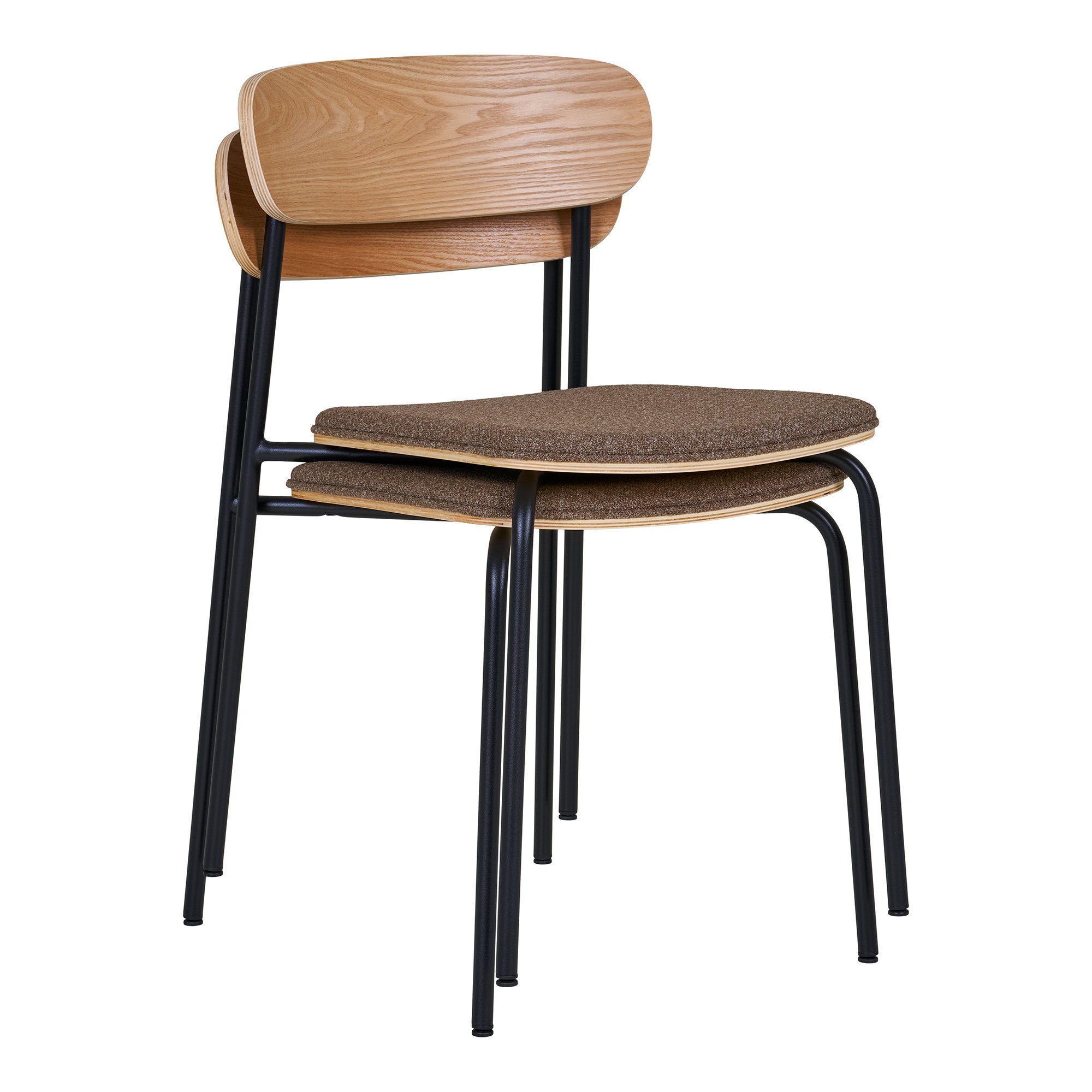 Eetkamerstoel Skellira Polyester Naturel - Set van 2 - Afbeelding 5