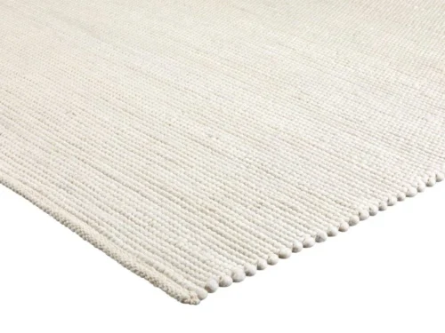 Vloerkleed Grooldir Ivoor 300x200 cm, rechthoekig wollen kleed met zachte structuur