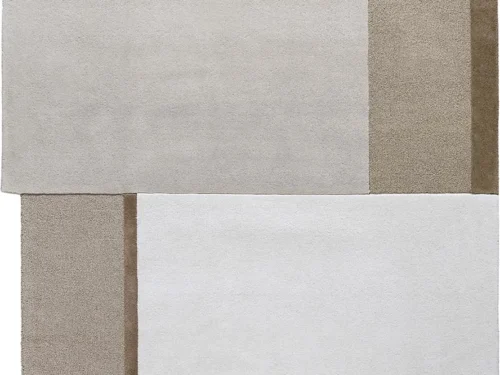 Vloerkleed Bubal Beige 340x240 cm, zacht wol met katoenen achterkant en rustige, natuurlijke uitstraling