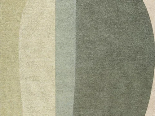 Decoratie Treerdone Olijfgroen, abstracte wanddecoratie met ronde vormen in zacht olijfgroen en beige