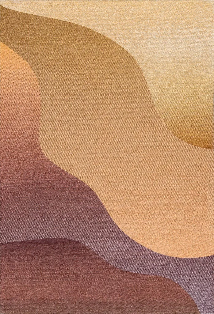 Decoratie Groostar abstract wanddecoratie in Sahara Ginger met warme gembertinten en golvende vormen